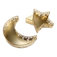 Eid Mubarak Food Trays Iron Eid Mubarak Moon Star Serving Trays Food Pastry Dessert Display Holder