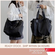 [SG SELLER] Premium Quality Women Nylon Large Sling Bag Fits A4