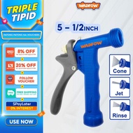 Wadfow WNE0E34 3-Way Adjustable Spray Patterns 5-1/2in Front Thread Metal Trigger Nozzle