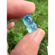 (Al6)Aquamarin Bear Charm vip quality size 16li+