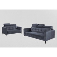 Velvet Grey 2+3 Seater 2 Seater 3 Seater