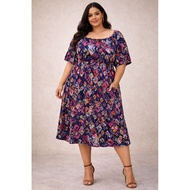 casual dress floral xl to xxl size plus size adult dress