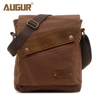 AUGUR/AUGUR Men's Bag Canvas Bag Men Women Vertical Cross-body Bag Shoulder Bag European American Re