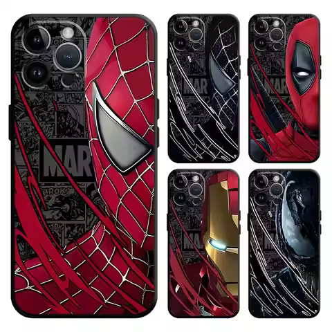 Marvel Spider Man Half Face Cool Funda Phone Cover Phone Case for Apple iPhone 11 17 Pro Max 16 14 1