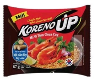 1 thùng mì tôm Koreno tôm chua cay x67gr -20 gói +1 gói trà chanh túi zip+1 gói socola hướng dương