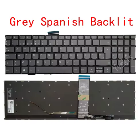 Spanish Keyboard for Lenovo IdeaPad 1 15AMN7 15IRU7 15IAU7 15ADA7 15ALC7 15IGL7 15IJL7, 3 15ALC6 15I