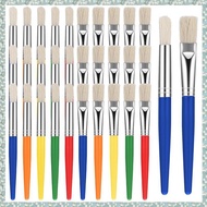 [h5bl3j6wj.ph] 30 Pcs Paint Brushes for Kids Round and Flat Painting Brushes Brush Washable Craft Br