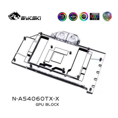 Bykski GPU Block For ASUS TX Gaming RTX4060Ti /ATS RTX4060 O8G , Video Card Water Cooler, Copper Wat