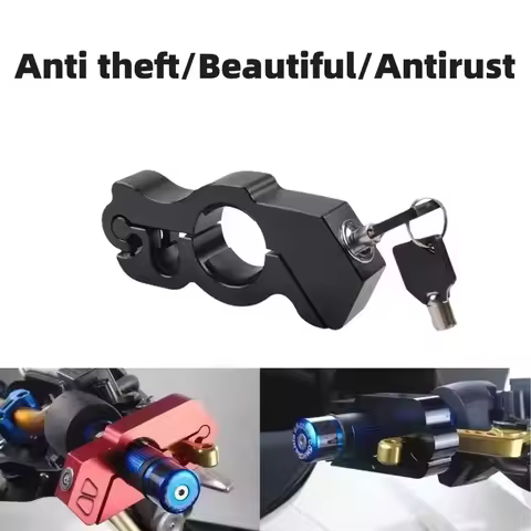 Electric Car Aluminum Alloy Helmet Lock Motorcycle Handle Throttle Lock Brake Lock Hand Handle Lock 