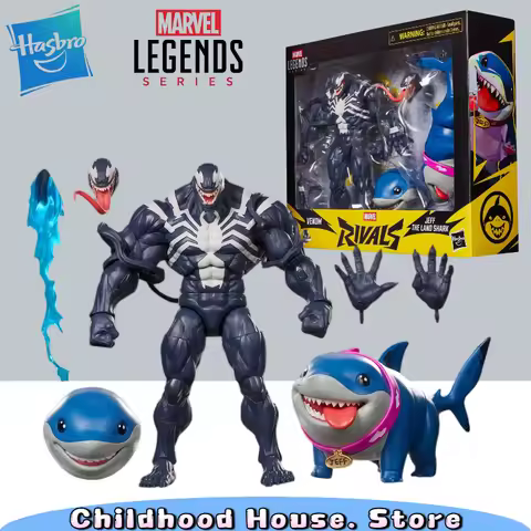 Hasbro Marvel Legends Marvel Rivals 1/12 Scale 2-Pack, Venom & Jeff the Land Shark Fully Articulated