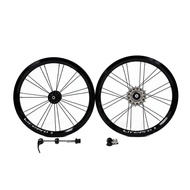 LITEPRO Bike 14in/16in Wheelset for Folding Bike 3 Speed QR Alloy Foldie Wheels Bicycle Wheel Set