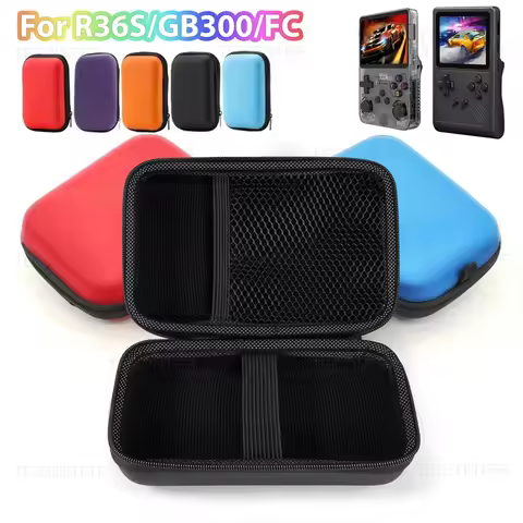 Carrying Case For R36S/GB300/FC/RG35XX Handheld Game Console Storage Pouch Bag Travel Retro Mini Gam