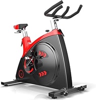 Spinning Bike Exercise Bike For Home Gym, Indoor Stationary Bicycle With Silent Belt Drive, Indoor Spin Bike For Adults (Color : Black+Red)