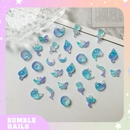 Hk12- 50pcs Beads DIY Nail Art Glow in the Dark Nail Accessories 3D Nail Decoration Korean Style