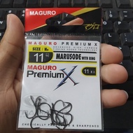 Kail Maguro Cutting Poin Carp Carp Premium X Marusode Pin Hook With Ring Atau Mata Pancing Warna Hit