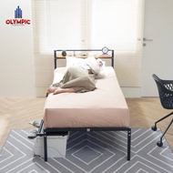 Olympic Ranjang Besi - Divan Rangka Besi - ORB Kenzo 90x200 (headboard + colokan listrik)