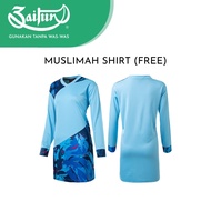 [NOT FOR SALE] Zaitun Arora Sports Activewear Long Sleeve Sport Muslimah Shirt – Sky Blue Edition
