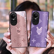 เคส OPPO Reno 10 เคส OPPO Reno 10 Pro เคส OPPO Reno 8Z 7Z 8T 5G เคส OPPO A78 5G หรูหราเคสกันกระแทกแก้วเหลวกระต่ายและเคสโทรศัพท์กันตก