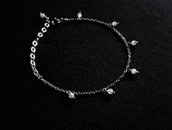 SV925/ 14KGF 果實纍纍 Moonstone 迷你白月光石手鍊/腳鍊