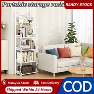 1pc 4 Layers Metal Folding Storage Rack Multifunctional Rack Suitable For Kitchen Living Room Organi