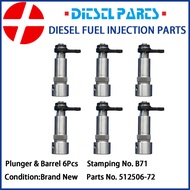 6pcs Plunger 512506-72 B71 D9NN9D524AA D5NN9D524A for Ford 5610 5900 6600 6610 6700