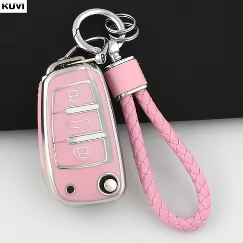 For Audi A4 B7 A6 C5 C6 A1 A3 8P TT Q3 Q2 Q7 TTS R8 S3 S6 RS3 RS6 Accessories NEW TPU Car Key Case C