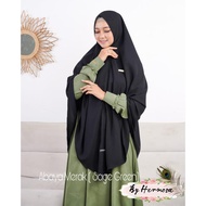 HIJAU [Hermosa Abaya] Hermosa Abaya with peacock motif in sage green - Sage green abaya - Sage green