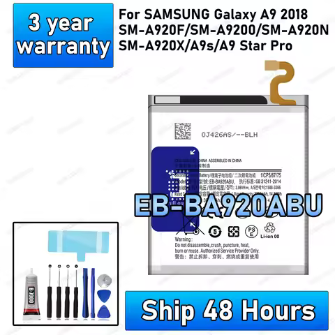 100% New High Quanlity EB-BA920ABU Battery For SAMSUNG GALAXY A9 2018/SM-A920F/SM-A920N Replacement 