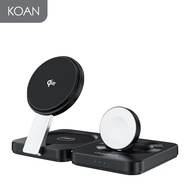 แท่นชาร์จ Choetech Qi2 3 in 1 travel wireless charger 15W- Black