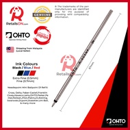 OHTO Refill D1 for Mini/MultiFunction Ballpoint Pens - EF/F | Standard D1 Mini Ballpoint Needlepoint
