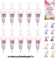 BoFUN Decoden Simulation Cream Glue DIY Coloring Kit - Includes Whipped Cream Clay, Acrylic Paints,