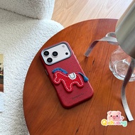 Embroidered Horse Cases For Vivo Y200 Y200E Y100 Y17s T1 Pro Y20 Y20s Y20i Y20T Y12A Y12s Y11s S1 Pr