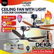 DEKA KRONOS F5DC LED DF50L / FANZO TURBO LED Champion / ECOLUXE ECO-515 DC Motor Ceiling Fan with Light Kipas Siling 风扇