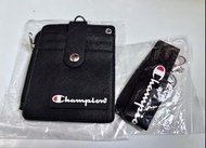 全新黑色Champion Cardholder Wallet with Lanyard