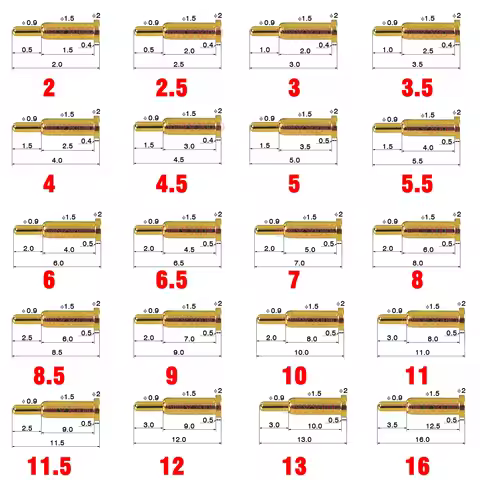 10X Pogo pin connector pogopin Battery spring Loaded Contact SMD needle PCB 2 3 4 5 6 7 8 9 10 12 14