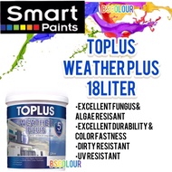 18L Smart Paint Toplus Weather Plus Exterior Wall Paint/Cat Dinding Luar Tahan Cuaca