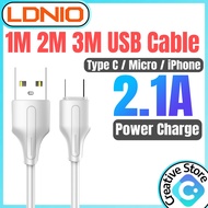 Ldnio Long Cable 1M 2M 3M Cable 2.1A Charging Cable Android Cable Type C Cable Micro Cable USB Cable