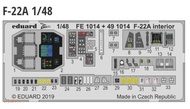 Eduard FE1014 1/48 F-22A Color Cockpit PE with Hasegawa