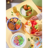 [bento Round Twin Tulipware] - 4-piece Dining Box - 4-piece bento Lunch Box - My Plate Filled Lunch 