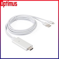 Optimus Depot 1.5m Lightning 8pin to HDMI Cable HDTV Display Adaptor for Ipad And iPhone - Silver