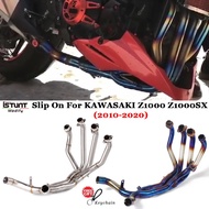 Z1000 Motorcycle Exhaust Pipe Full Systems Escape Titanium Alloy Front Middle Link Pipe For Kawasaki Z1000 Z1000SX 2010-