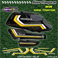 WIN 100 COOL PREMIUM TRANSPARENT STICKERS HONDA RACING 29 STICKER LINES ALREADY CUT