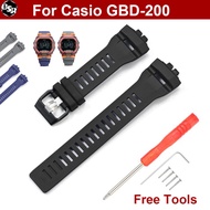 OSR Black Rubber Watch Strap for Casio G-SQUAD GBD-200 Series Watch Band GBD-200-1/2/9 GBD-200RD Res