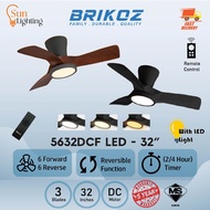 BRIKOZ BR-5632DCF LED 32" DC MOTOR CEILING FAN