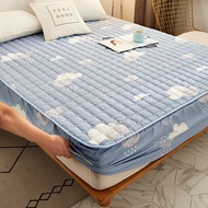 Mattress Protector Cover Bedsheet Elastic Bed Cover Single/Twin/Queen/King Size Suitable Mattress(Depth) 30cm Not Included Pollowcase