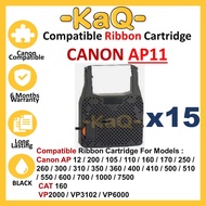 15x Compatible AP11 Black Typewriter Ribbon Cartridge for AP200 AP200E AP110 AP300 AP500 AP1000 AP15