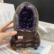 Love Round Hole Type 可 ️ Put Accessories Rare Purple Market Lowest Uruguay Top 2.9kg Stand Geode Amethyst Cave Crystal Raw Ore