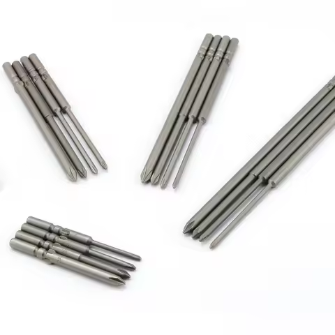 4mm Round Shank 800 Phillips Electric Screwdriver Bit 40-150mm Length 1Pcs Strong Magnetic Cross Scr