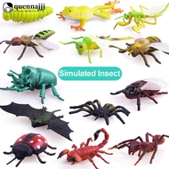 QUENNA 1Set Simulated Animal Insects Set Figurine Beetles Spiders Mantis Prank Educational Toy Model