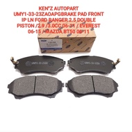 BRAKE PAD FRONT FRONT BRAKE PAD TYPE OEM IP LN FORD RANGER 2.5 DOUBLE PISTON /2.9 /3.0CC 06-11 EVERE